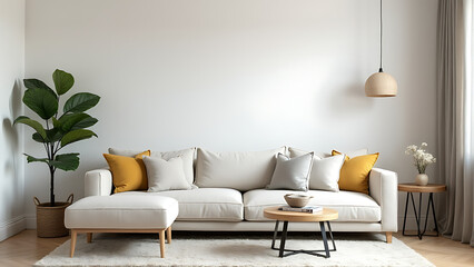 The home decor background offers ample copy space, making it perfect for various commercial and editorial photography needs.