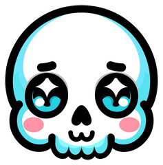 Fototapeta premium cute skullhead vector icon stiker style