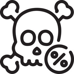 Skull icon symbol vector image illustration
