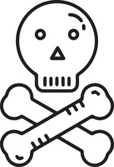 Skull icon symbol vector image illustration

