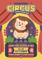 Playful Circus Show Flyer Template