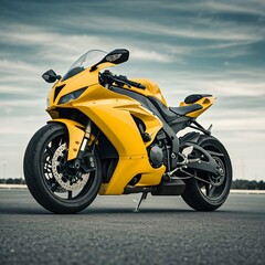 Motorcycles on the road ready to ride