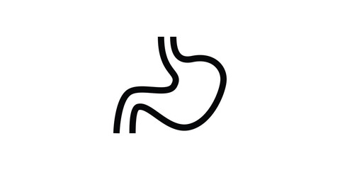 stomach icon. Simple vector icon design for medical human health.