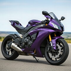 Motorcycles on the road ready to ride