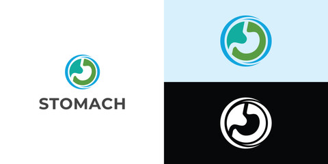 stomach logo. Simple vector logo design for medical human health.