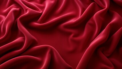 Obraz premium Red velvet texture, elegant soft fabric, rich color, for backgrounds and design projects.