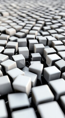 Fototapeta premium Abstract arrangement of gray cubes