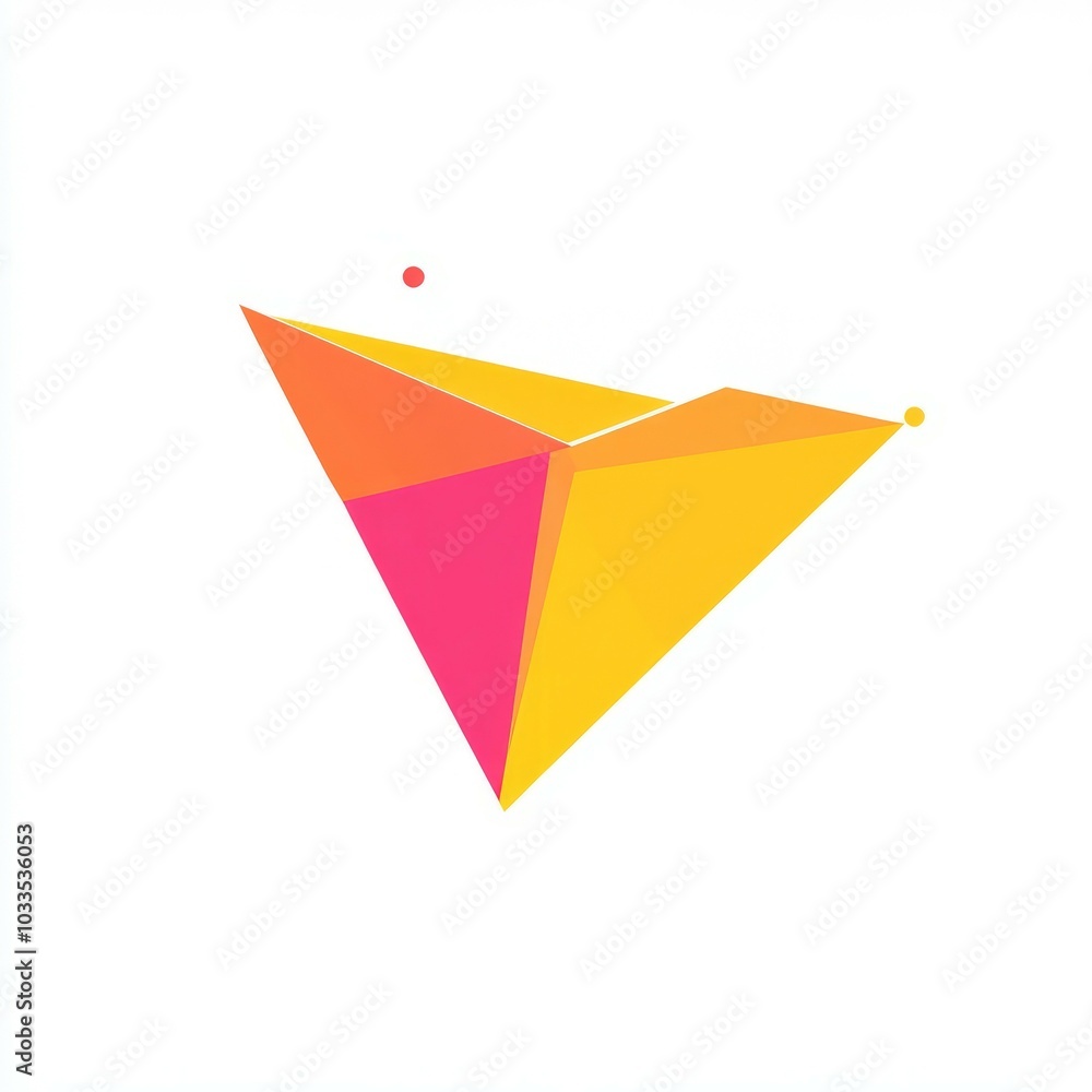 Poster abstract triangle design. colorful abstract triangle design. a geometric shape with a modern, vibran