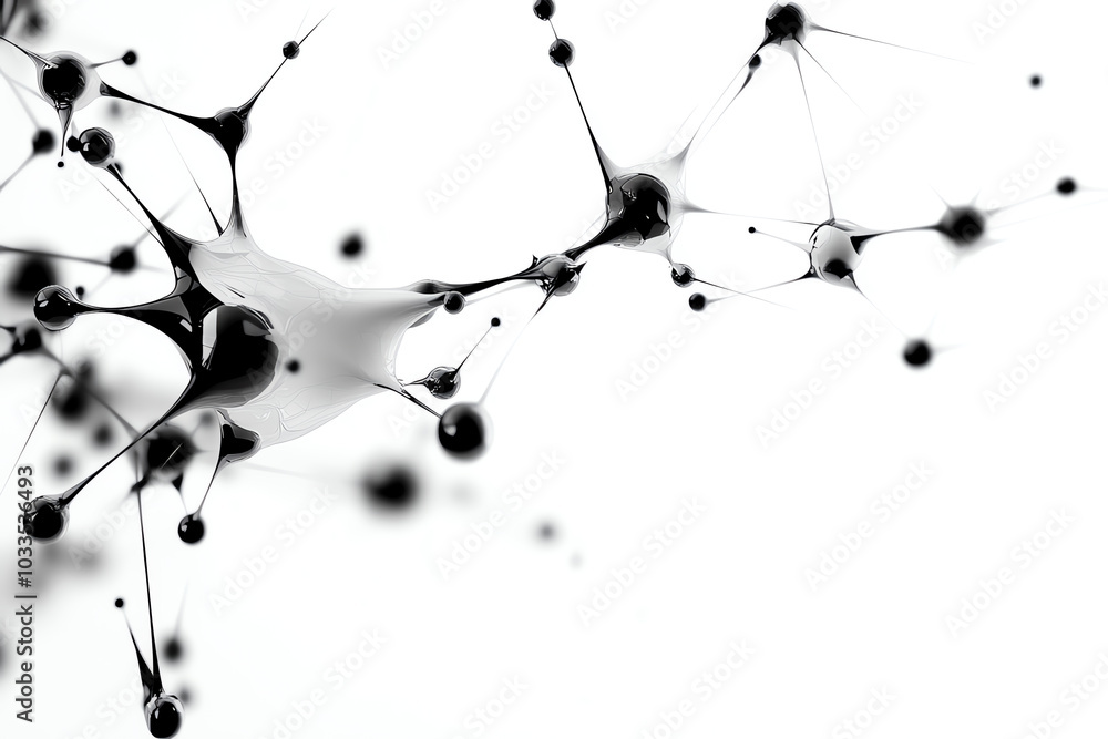 Aufkleber abstract pattern with black and white nodes