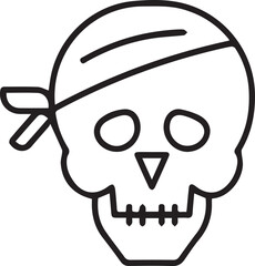 Skull icon symbol vector image illustration
