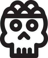 Skull icon symbol vector image illustration

