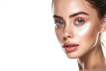 Naklejka premium Woman with healthy skin portrait adult photo.