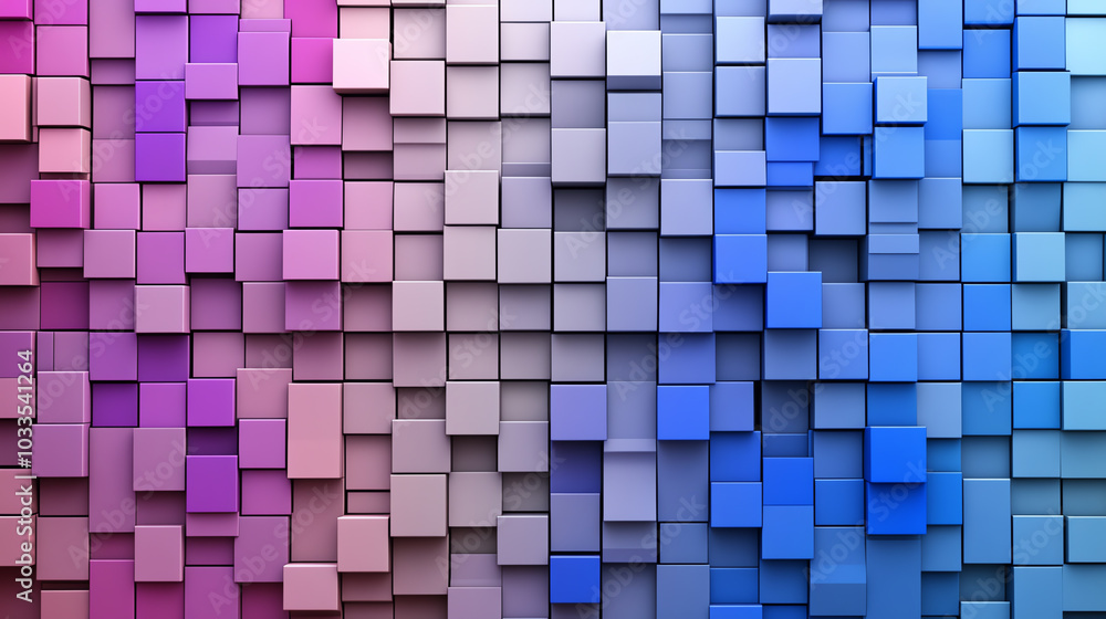 Poster colorful abstract cube pattern design.