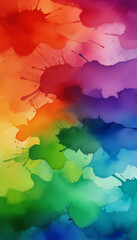 Fototapeta premium Abstract colorful background with watercolor stains