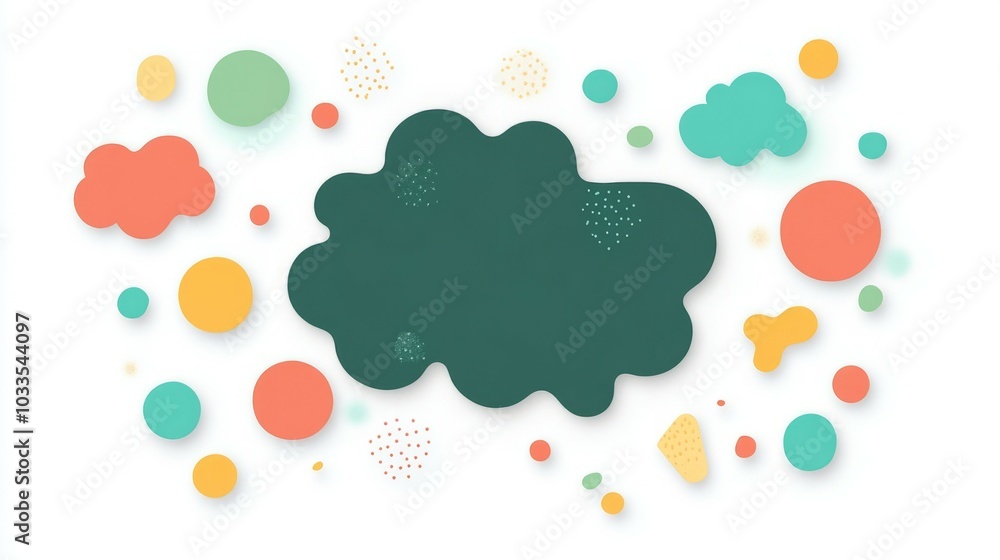 Aufkleber abstract colorful shapes. bright, playful shapes and patterns, perfect for background design and bra