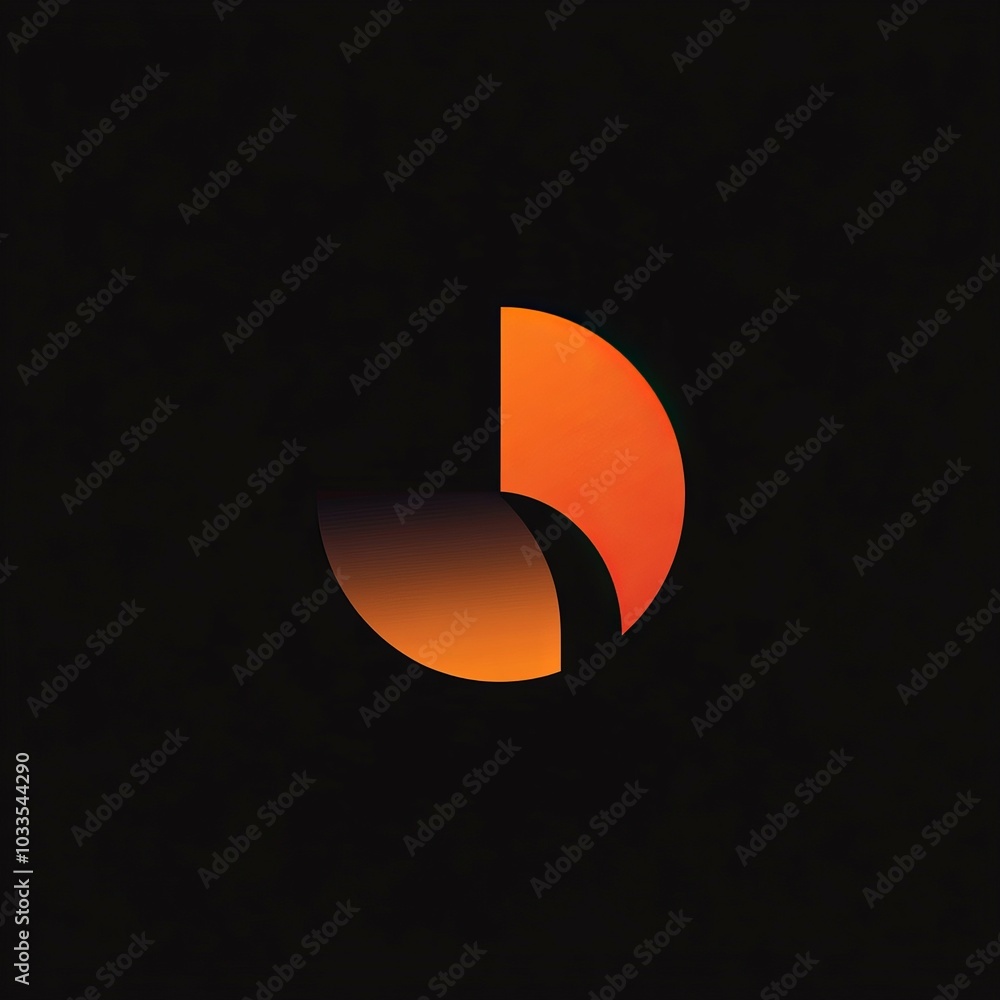 Poster abstract circle design. orange and black abstract circle design, representing a modern and dynamic c