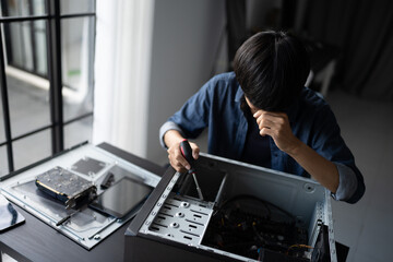 IT Engineer installing Hardware Equipment Development Facility Engineer  Maintenance computer...