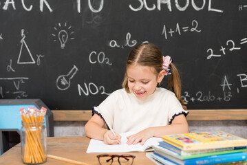 student in classroom