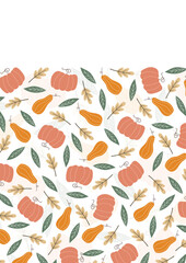pumpkin. autumn pumpkin. a frame made of pumpkin and leaves. autumn harvest. beautiful frame. a template for creating postcards. vector. doodle drawing. on a white background.