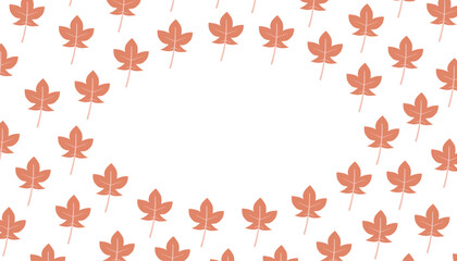 leaves. a frame made of leaves. beautiful frame. a template for creating postcards. vector. doodle drawing. on a white background. a set of leaves. maple tree.