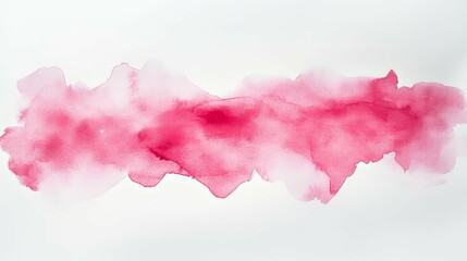 Obraz premium Watercolor red stain. Abstract red watercolor paint stain on white paper. Perfect for creating a romantic or elegant design.