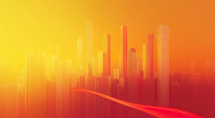 City Ribbon Background

