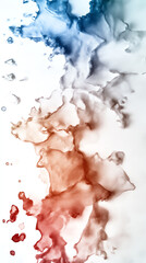 Fluid abstract art in red and blue hues