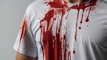 bloody t-shirt print