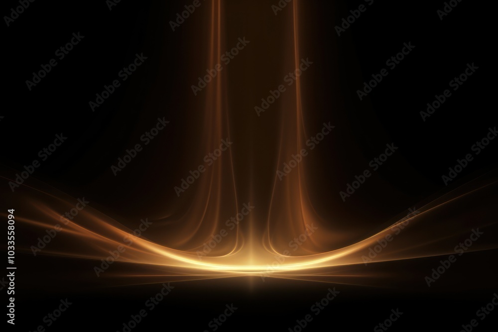 Canvas Prints Gold light effect, black background,  by rawpixel