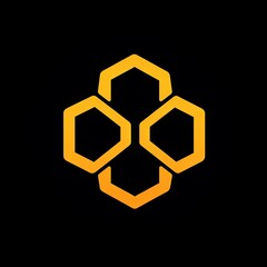 Fototapeta premium Honeycomb logo design. Abstract geometric logo design with a honeycomb pattern. Ideal for branding, corporate identity, or app design.