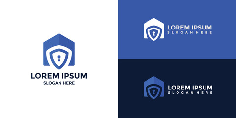 home security logo with minimalist style