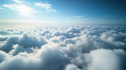 Aerial photography of colorful clouds in high altitude

