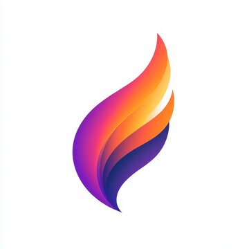 recommend clip art: Abstract flame logo. Vibrant, multi-colored abstract logo design resembling a flame. Perfect for branding and identity.