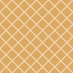 Checkered rhombic background and pattern. Linear seamless repeating vector design. Waffle texture and surface.