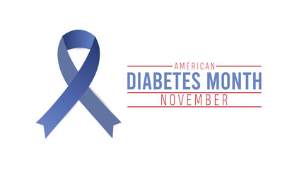 American Diabetes Month is observed every year on November. Medical Healthcare Awareness concept. background, placard, banner template Vector illustration design.