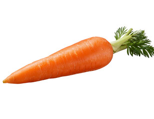 Vibrant Orange Carrot Isolated on Transparent Background