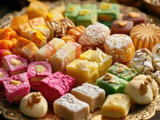 Colorful Assortment of Sweets on a Platter
