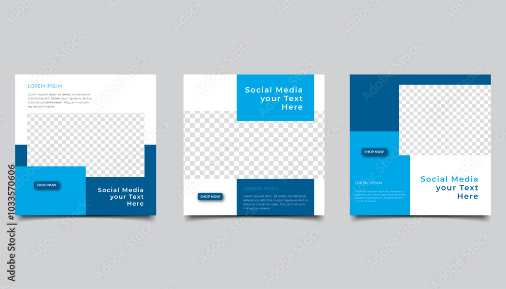 Wall mural set of editable minimal square banner template. suitable for social media post and web internet ads.