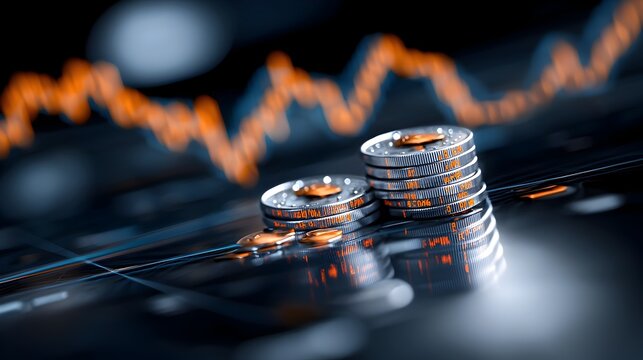 A detailed and dynamic market chart showcasing volatile price trends financial data and market fluctuations during an unstable economic period