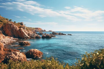 Obraz premium Landscape sea outdoors horizon.