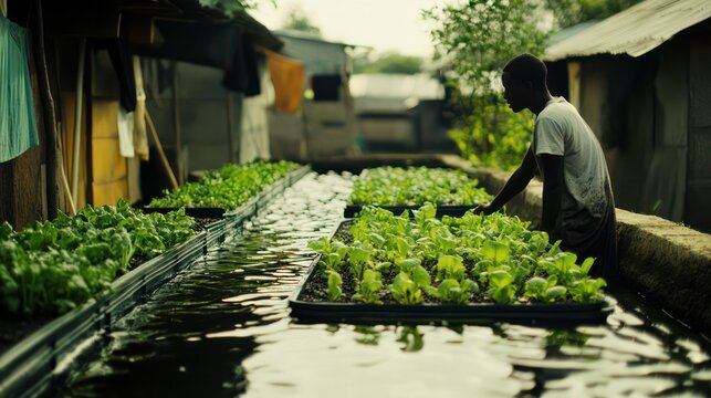 The aquaponics movement in Africa is leading the way in sustainable urban agriculture by integrating fish and plant farming in urban environments.