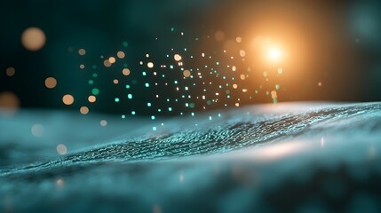 Futuristic financial dashboard featuring a digital display with glowing green lights representing rising bond yields and other key financial data visualizations for economic intelligence and