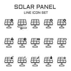 Solar Panel Icon Set