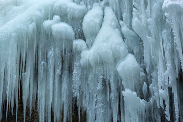 Partnachklamm or Partnach gorge in wintertime