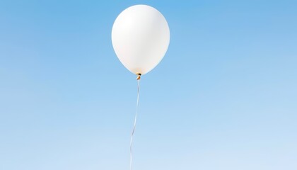 Obraz premium White Balloon Against Clear Blue Sky