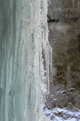 Partnachklamm or Partnach gorge in wintertime