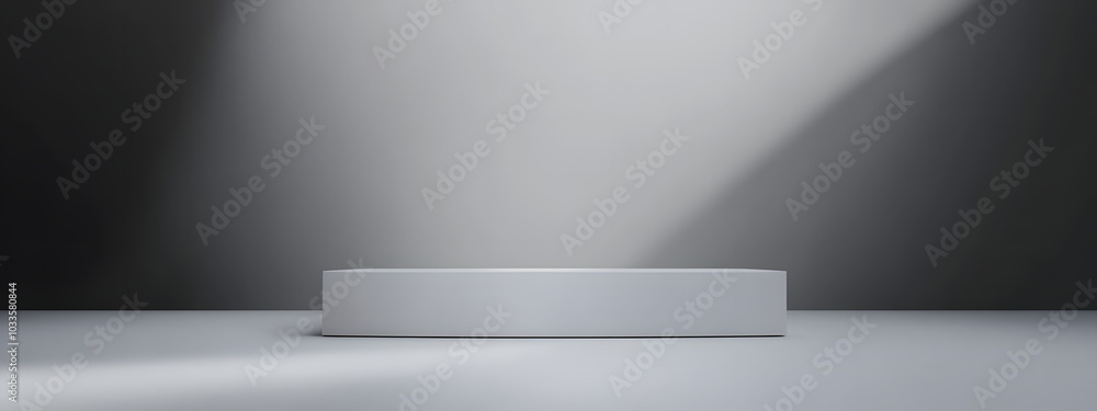 Wall mural abstract pastel gray color and gradient white light background in studio table backdrops display pro
