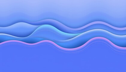 Fototapeta premium Abstract Waves in Blue and Pink Tones