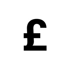 Obraz premium British Pound Sterling currency or pound symbol flat icon for apps and websites