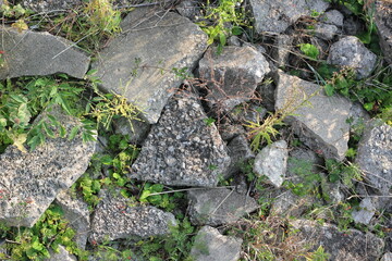 pile of stones in the fields